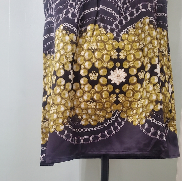 CAbi pearls and chains 100%‎ silk medium scoopneck camisole tank top - Picture 6 of 10